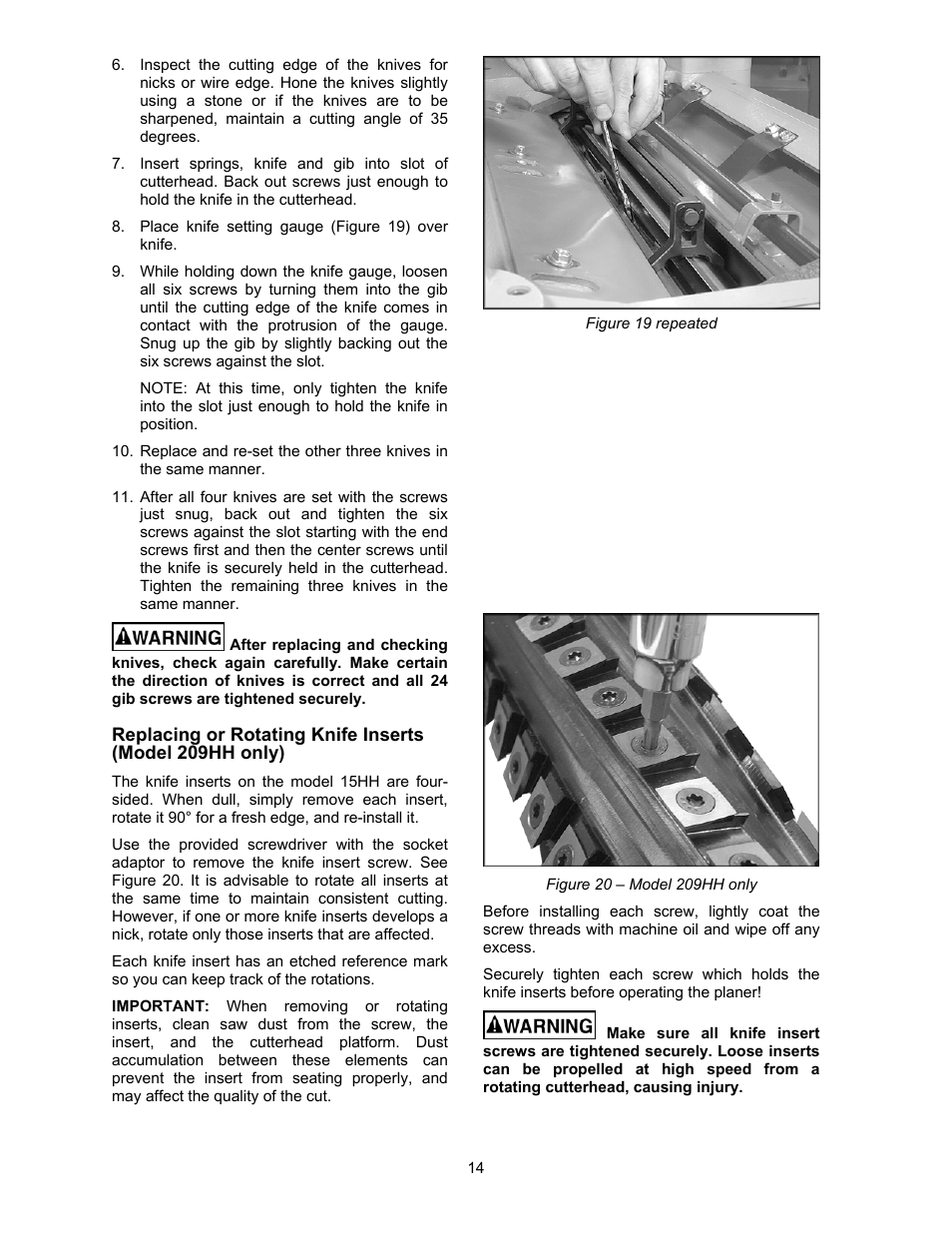 Powermatic 209 User Manual | Page 14 / 40
