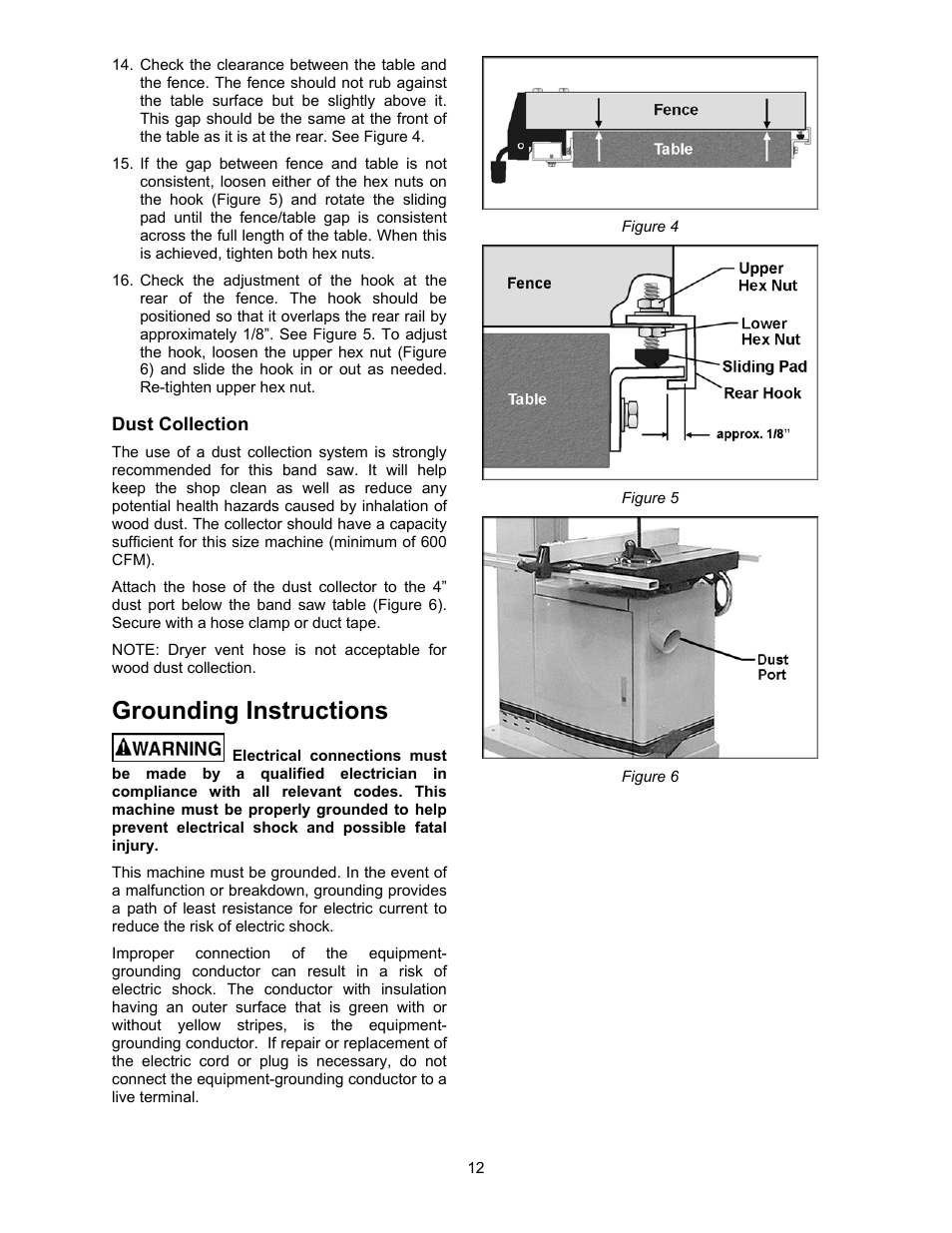Grounding instructions | Powermatic 2013 User Manual | Page 12 / 60