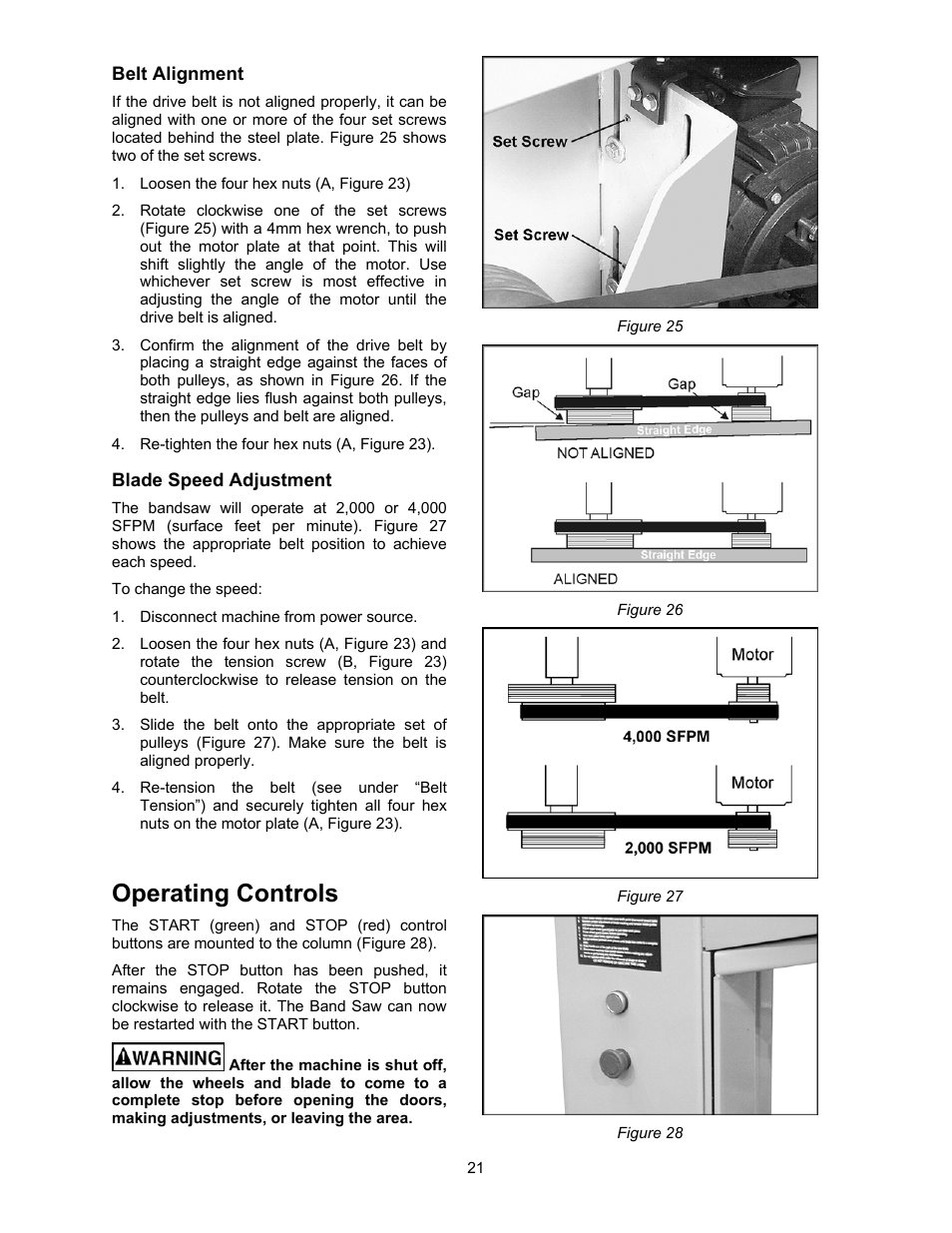 Operating controls | Powermatic 2013 User Manual | Page 21 / 60