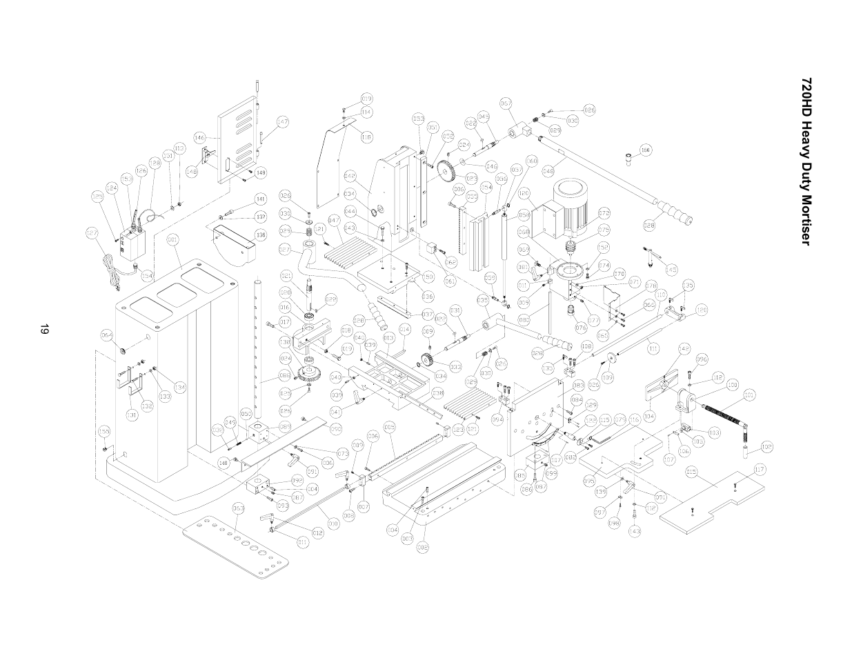 Parts breakdown | Powermatic 720HD User Manual | Page 19 / 24