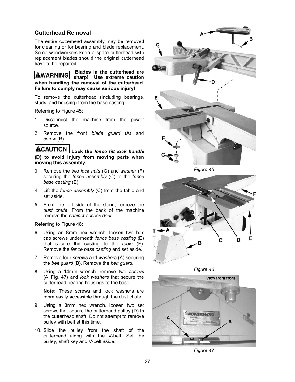 Powermatic 54HH User Manual | Page 27 / 40