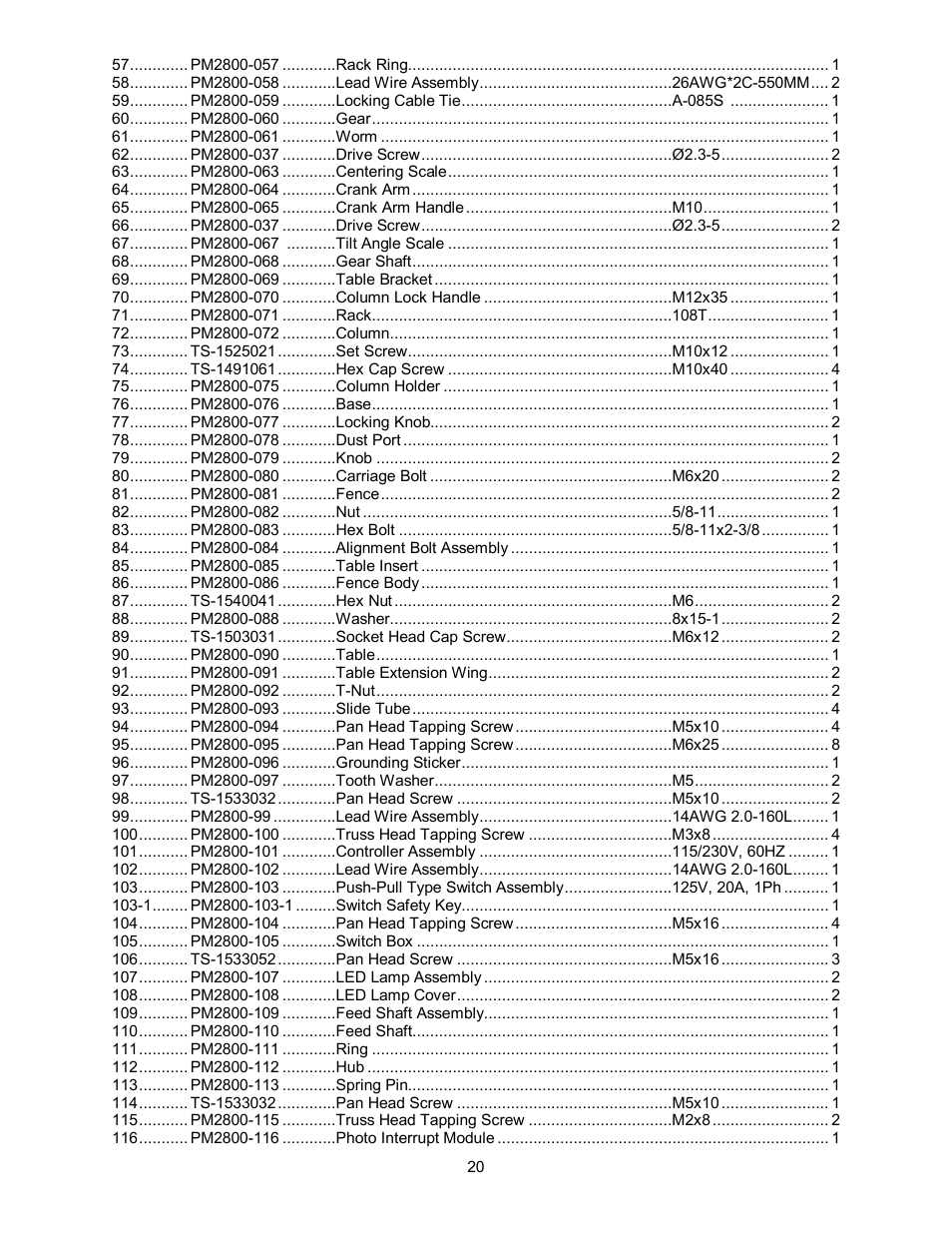 Powermatic 2800 User Manual | Page 20 / 24