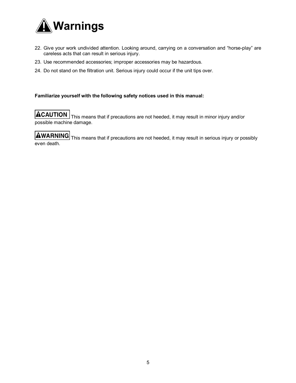 Powermatic AIR FILTRATION SYSTEM PM1200 User Manual | Page 5 / 16