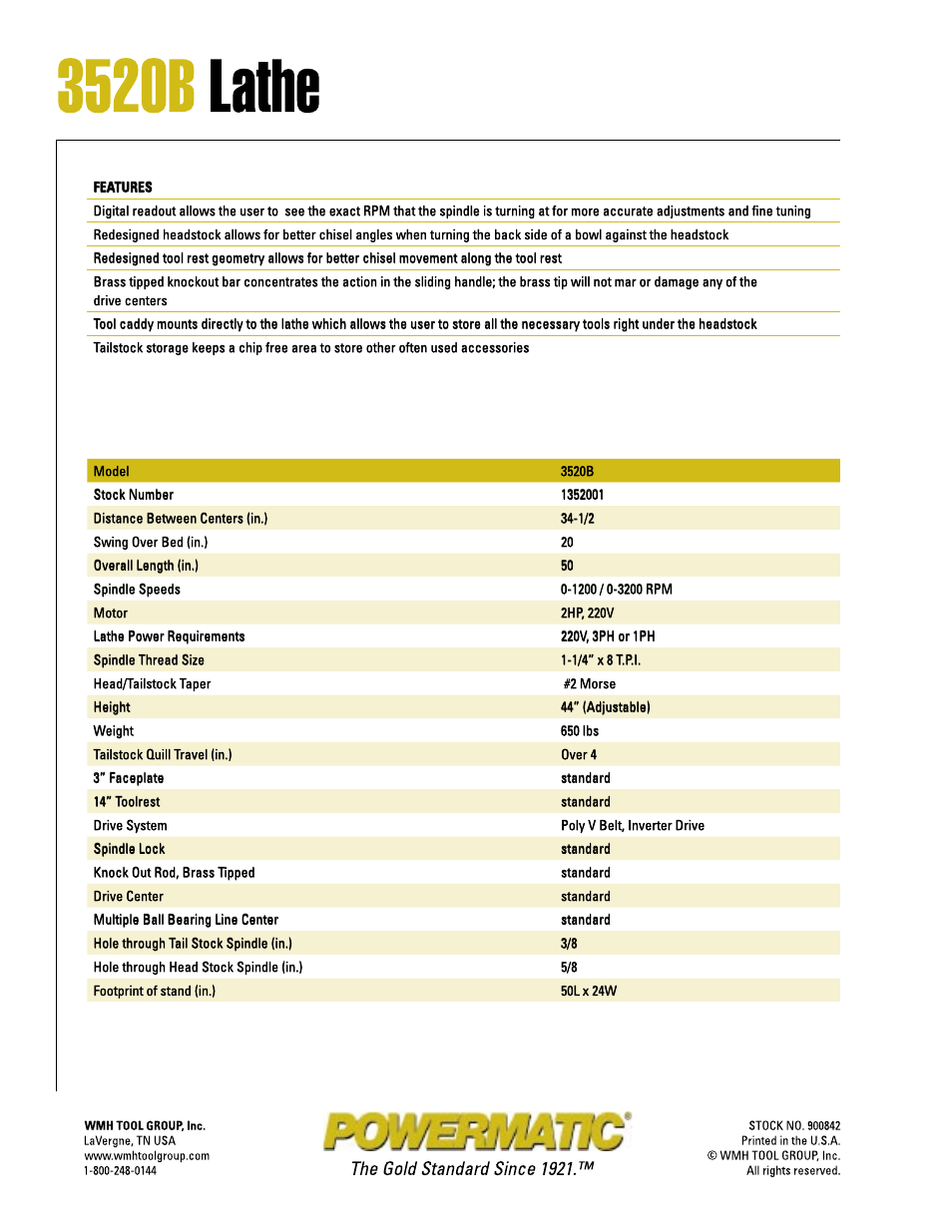 Powermatic 520B User Manual | Page 2 / 2