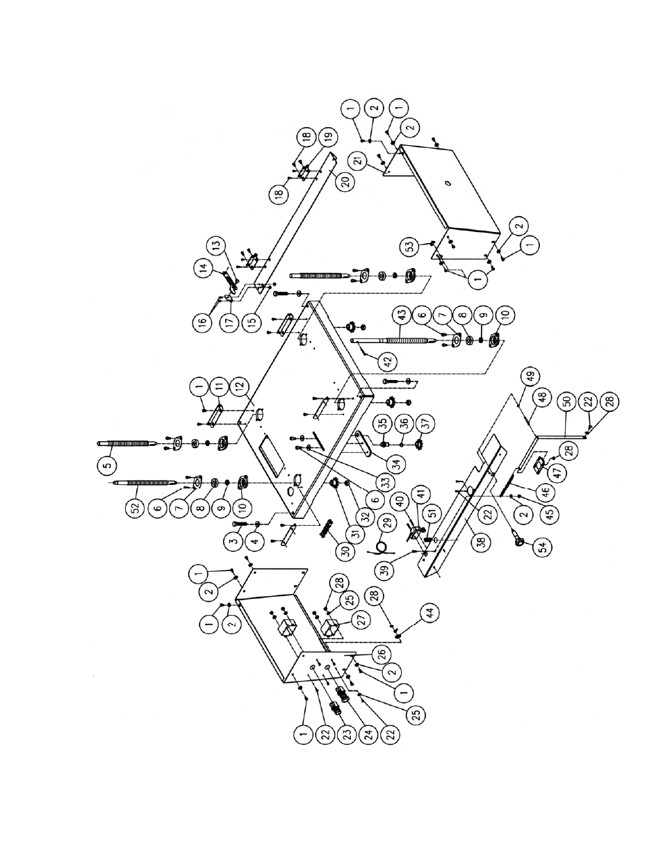 Base assembly | Powermatic PM15 User Manual | Page 30 / 40