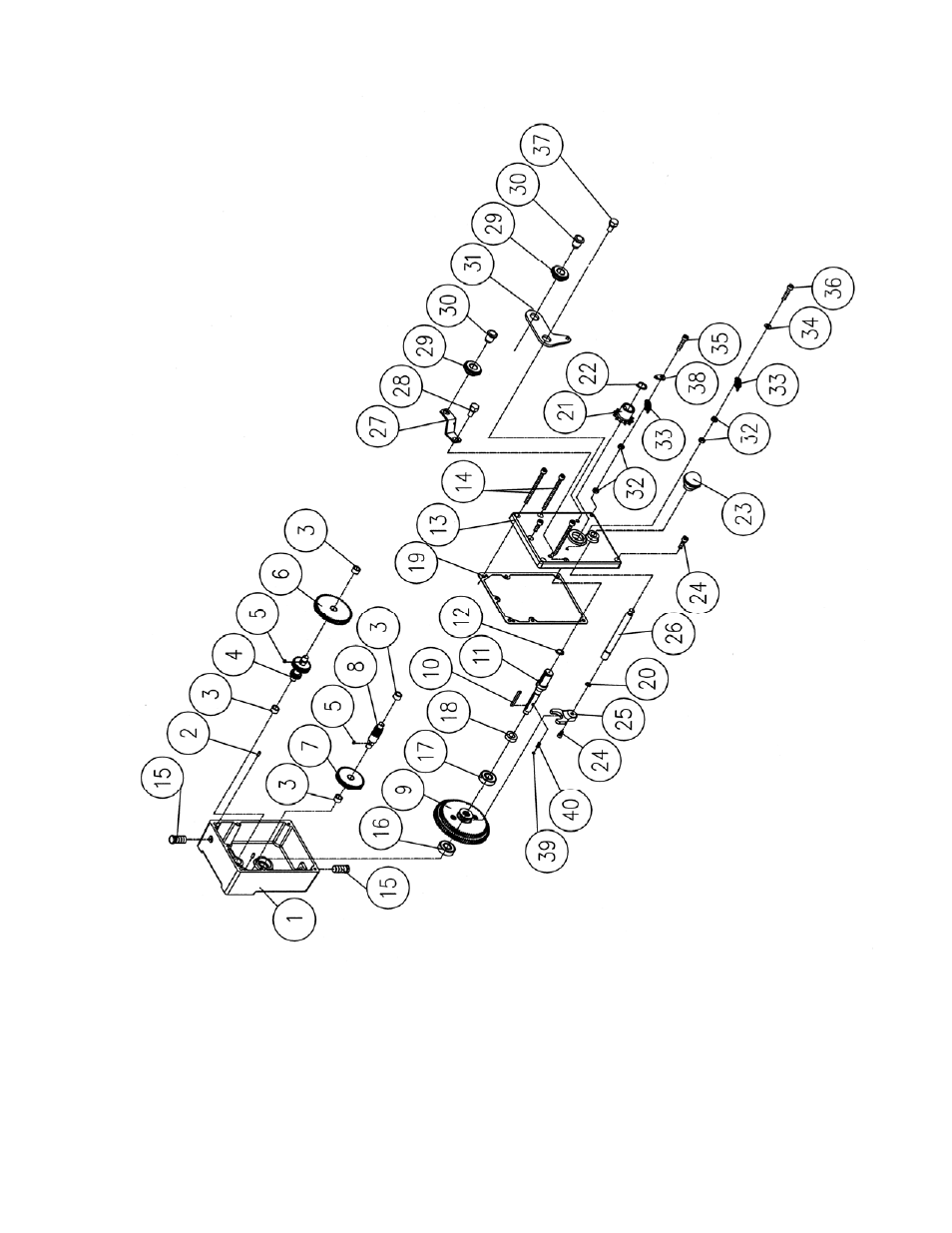 Gearbox assembly | Powermatic PM15 User Manual | Page 32 / 40