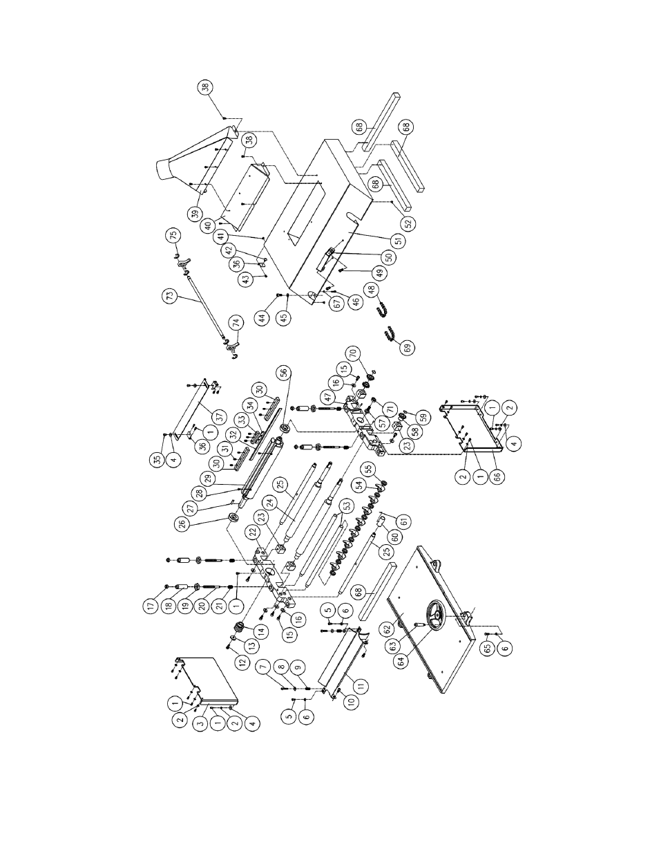 Cutterhead, hood and table assembly | Powermatic PM15 User Manual | Page 37 / 40