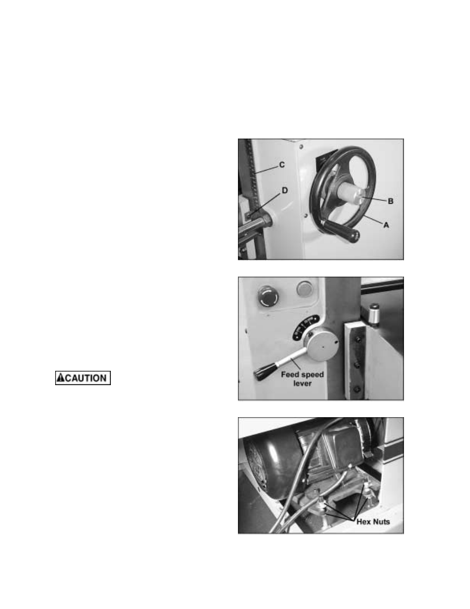 Inspection, Adjustments, Depth of cut | Feed rate adjustment, Belt tension | Powermatic 201HH User Manual | Page 9 / 36