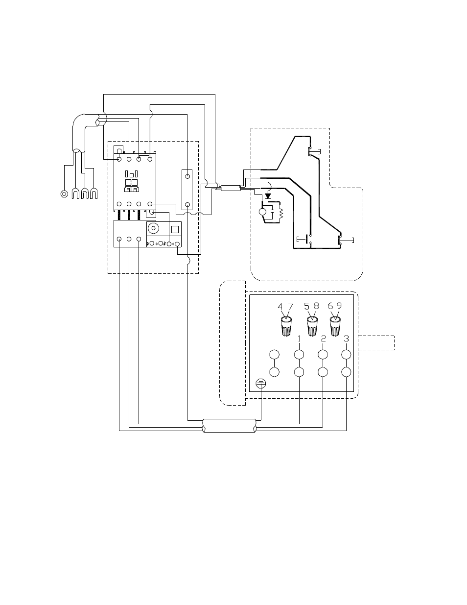 Electrical connections – 7.5hp 3ph 460v, Magnetic switch electrical board, Motor | Powermatic PM3000 User Manual | Page 35 / 36