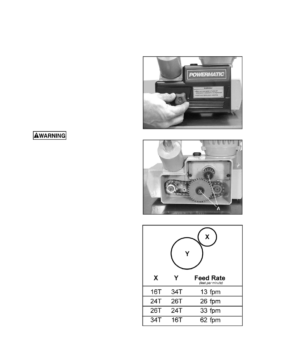 Powermatic 3-Roll Powered Stock Feeder PF3-JR User Manual | Page 13 / 28