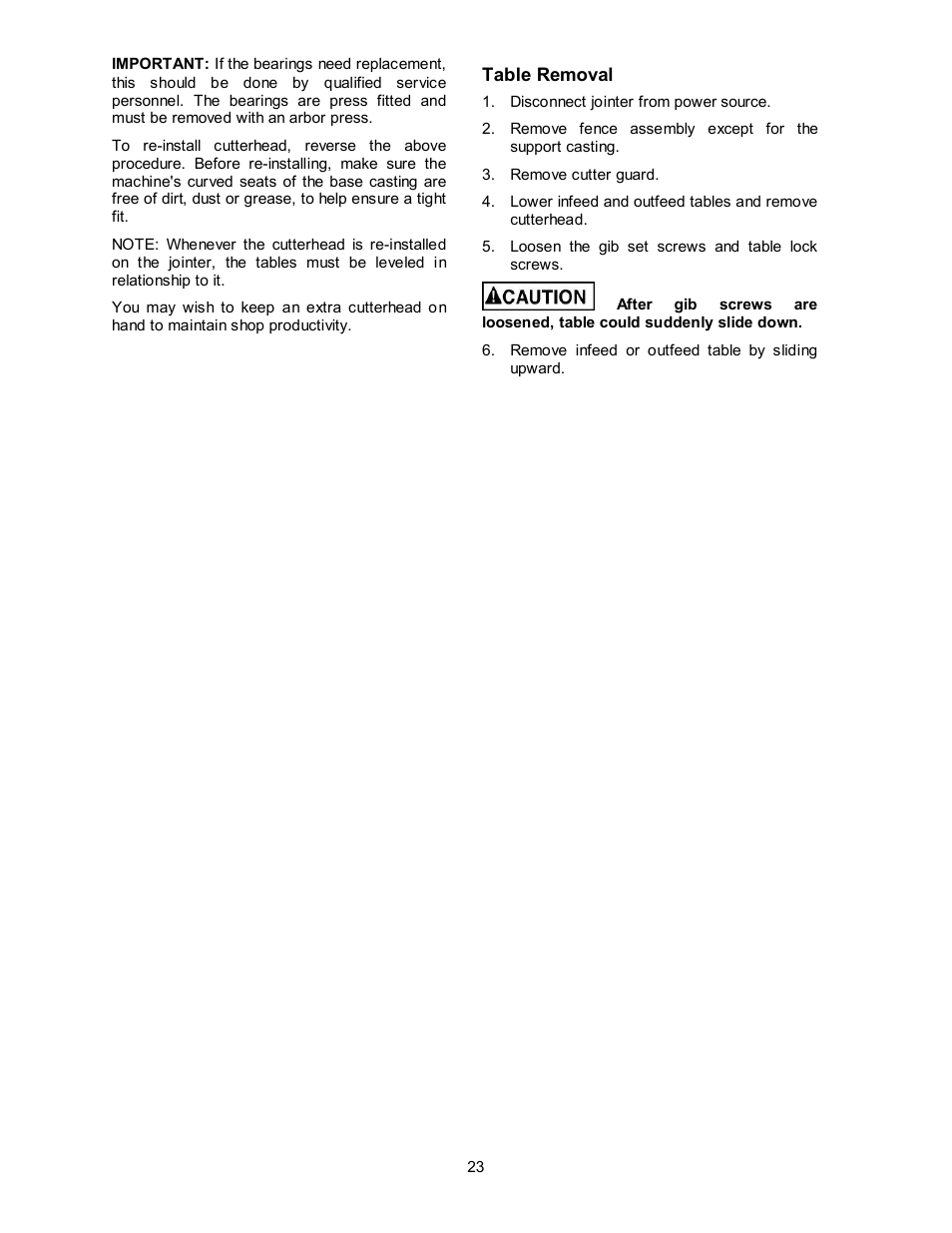 Powermatic 60B User Manual | Page 23 / 40