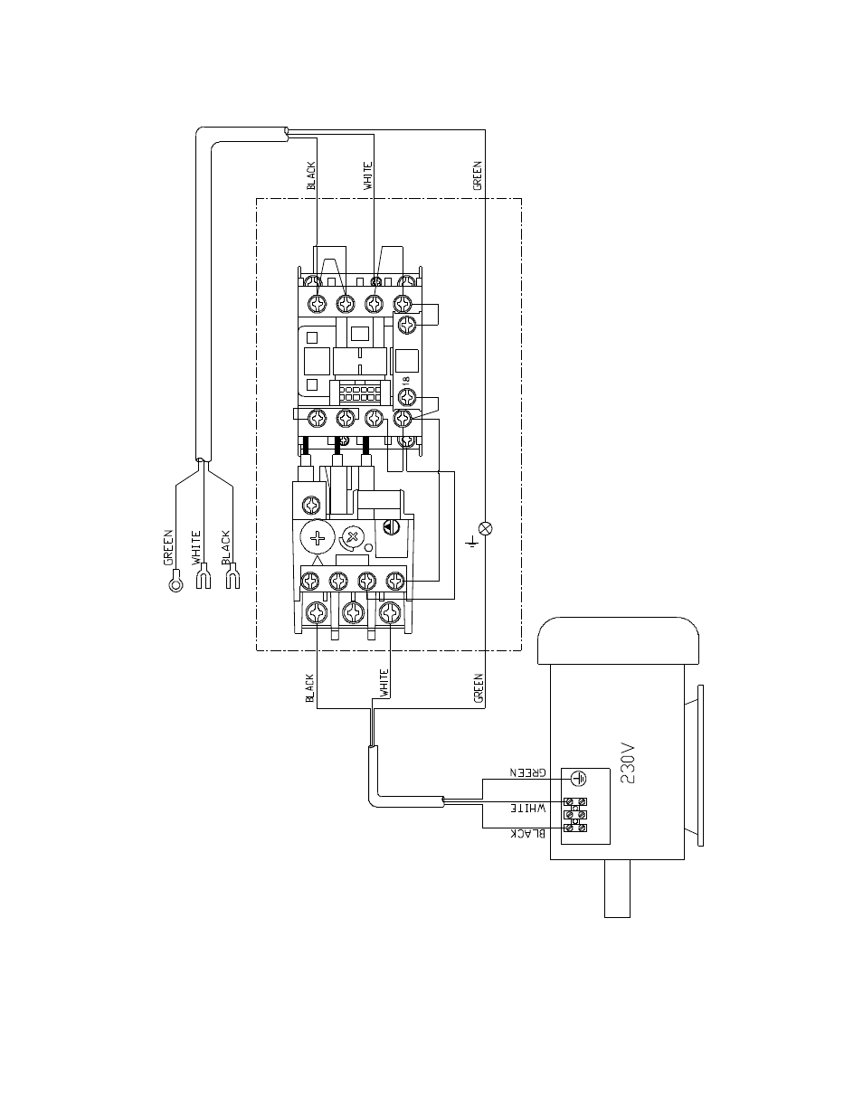 Electrical connections – single phase, 230 volt | Powermatic 15HH User Manual | Page 38 / 40