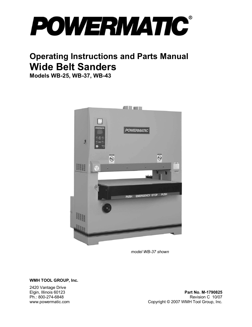 Powermatic WB-43 User Manual | 68 pages