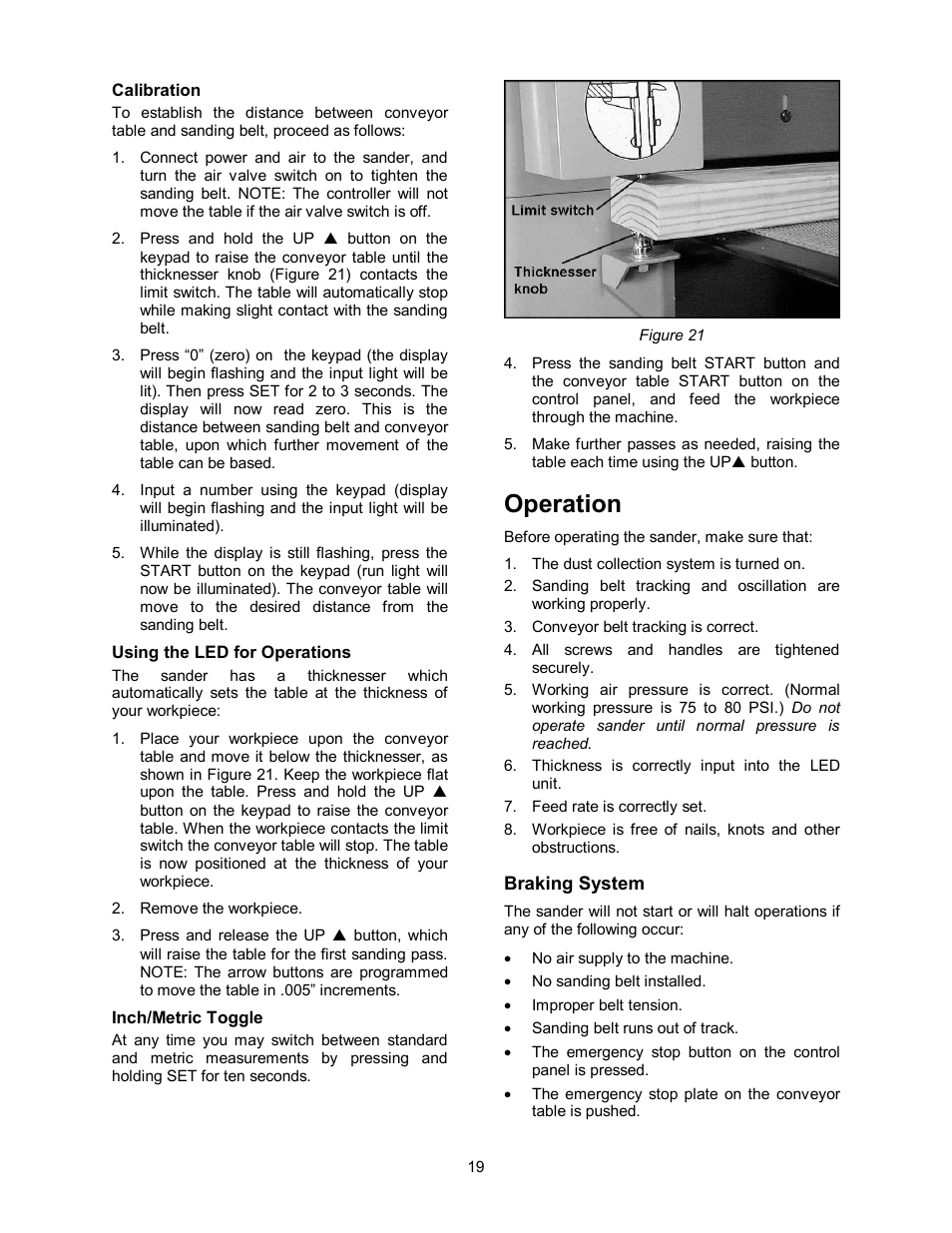 Operation | Powermatic WB-43 User Manual | Page 19 / 68
