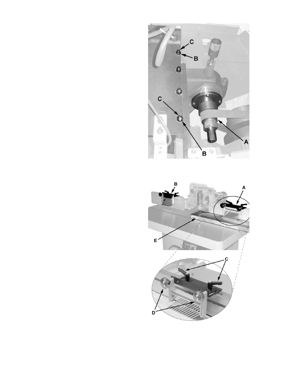 Spindle gib adjustment, Featherboard hold-downs | Powermatic 2700 User Manual | Page 14 / 52