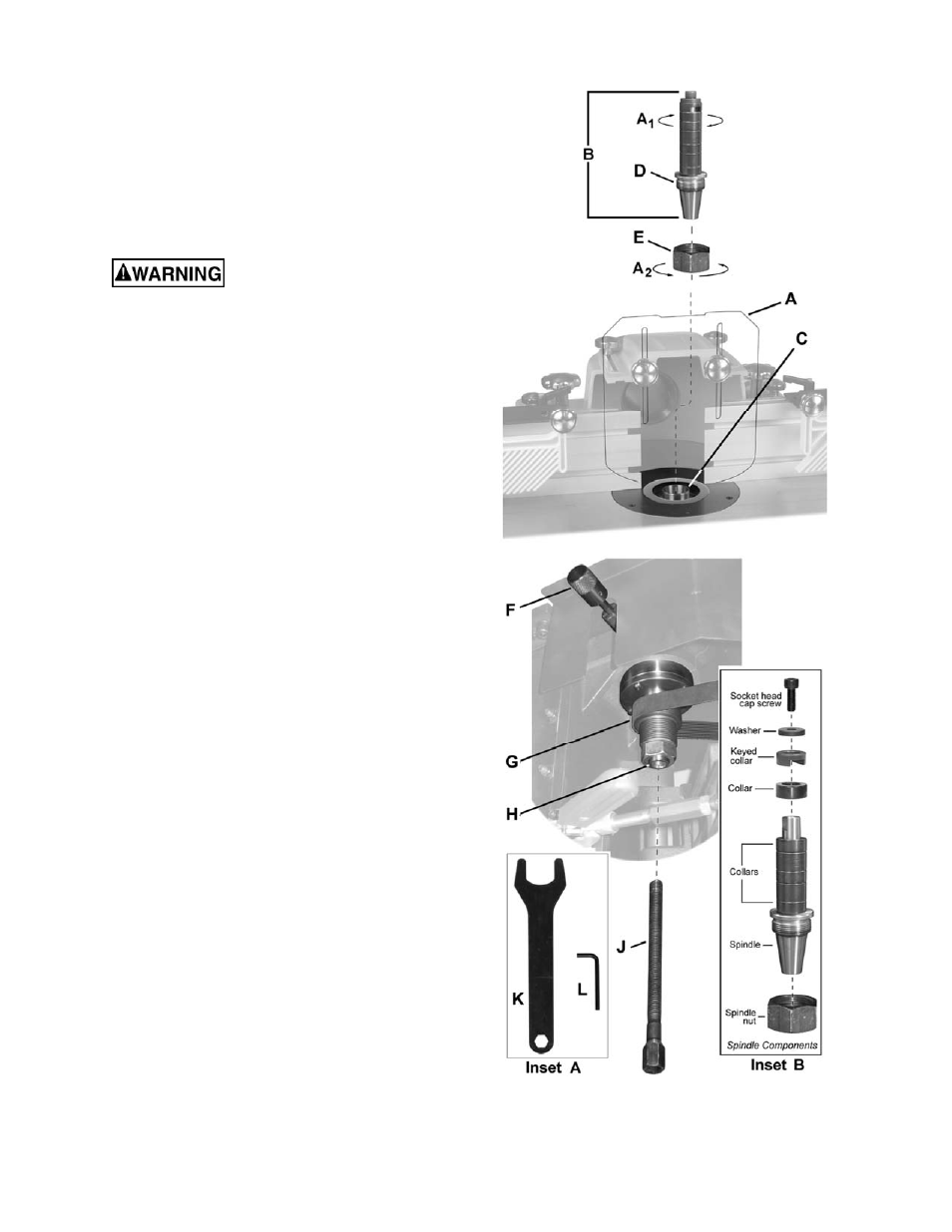 Spindle assembly installation, Spindle assembly removal | Powermatic 2700 User Manual | Page 15 / 52