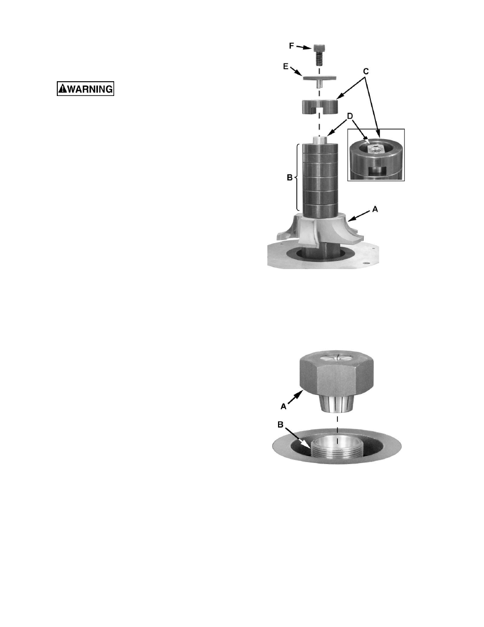 Shaper cutter installation, Router collet (optional) installation | Powermatic 2700 User Manual | Page 16 / 52