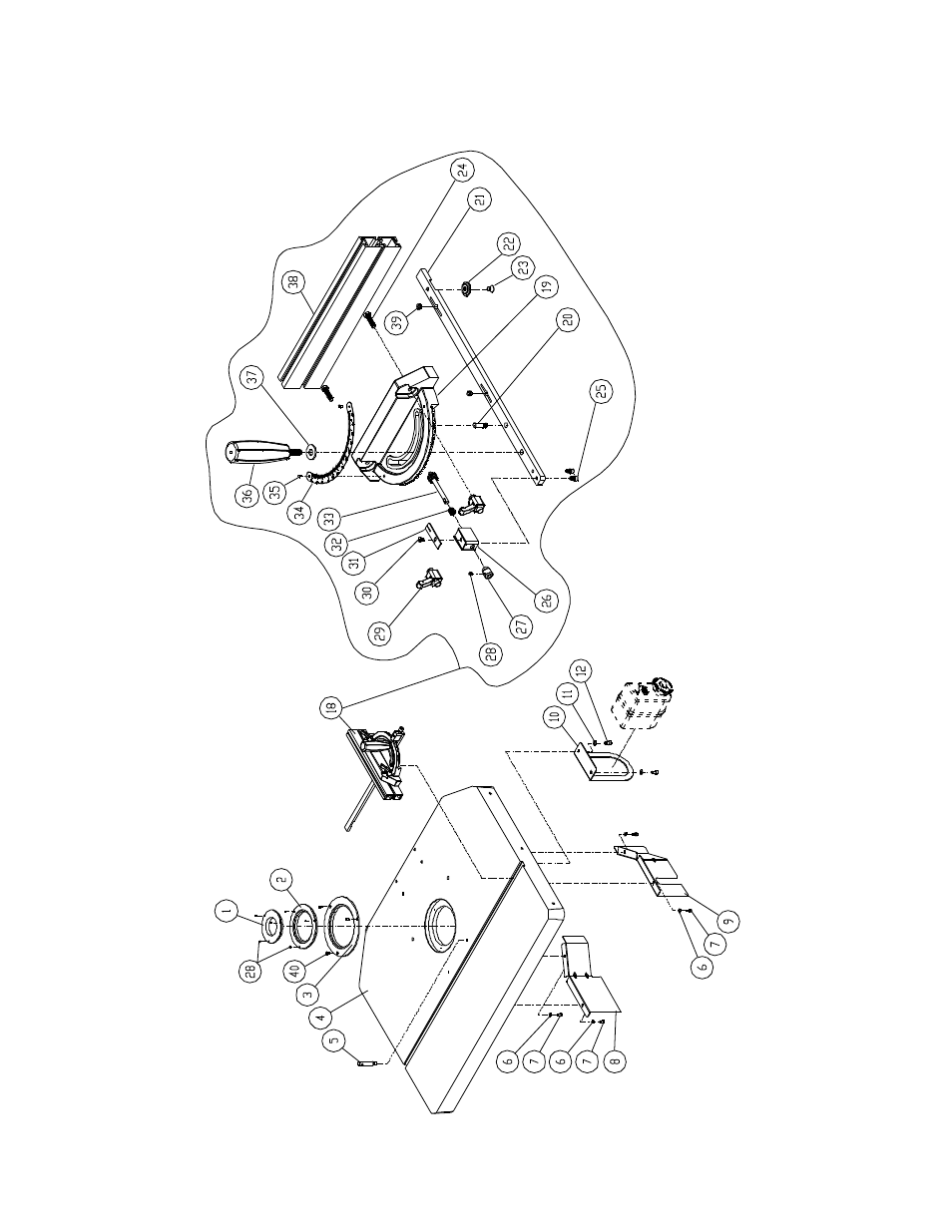 Table – assembly drawing | Powermatic 2700 User Manual | Page 35 / 52