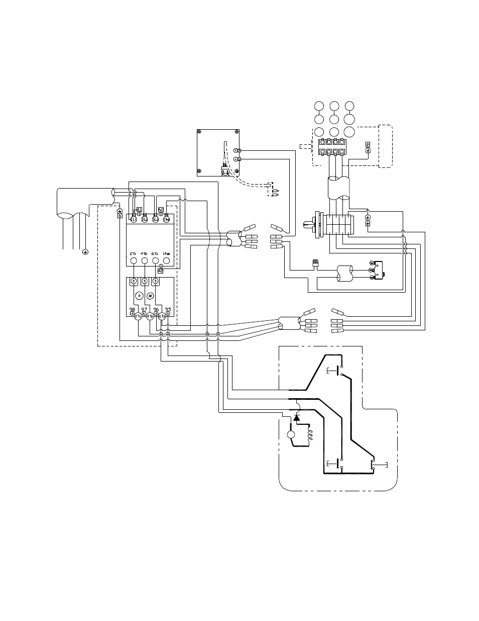 5hp, 460v, 3phase, Electrical board magnetic switch, Electrical schematic - three phase | Motor | Powermatic 2700 User Manual | Page 51 / 52