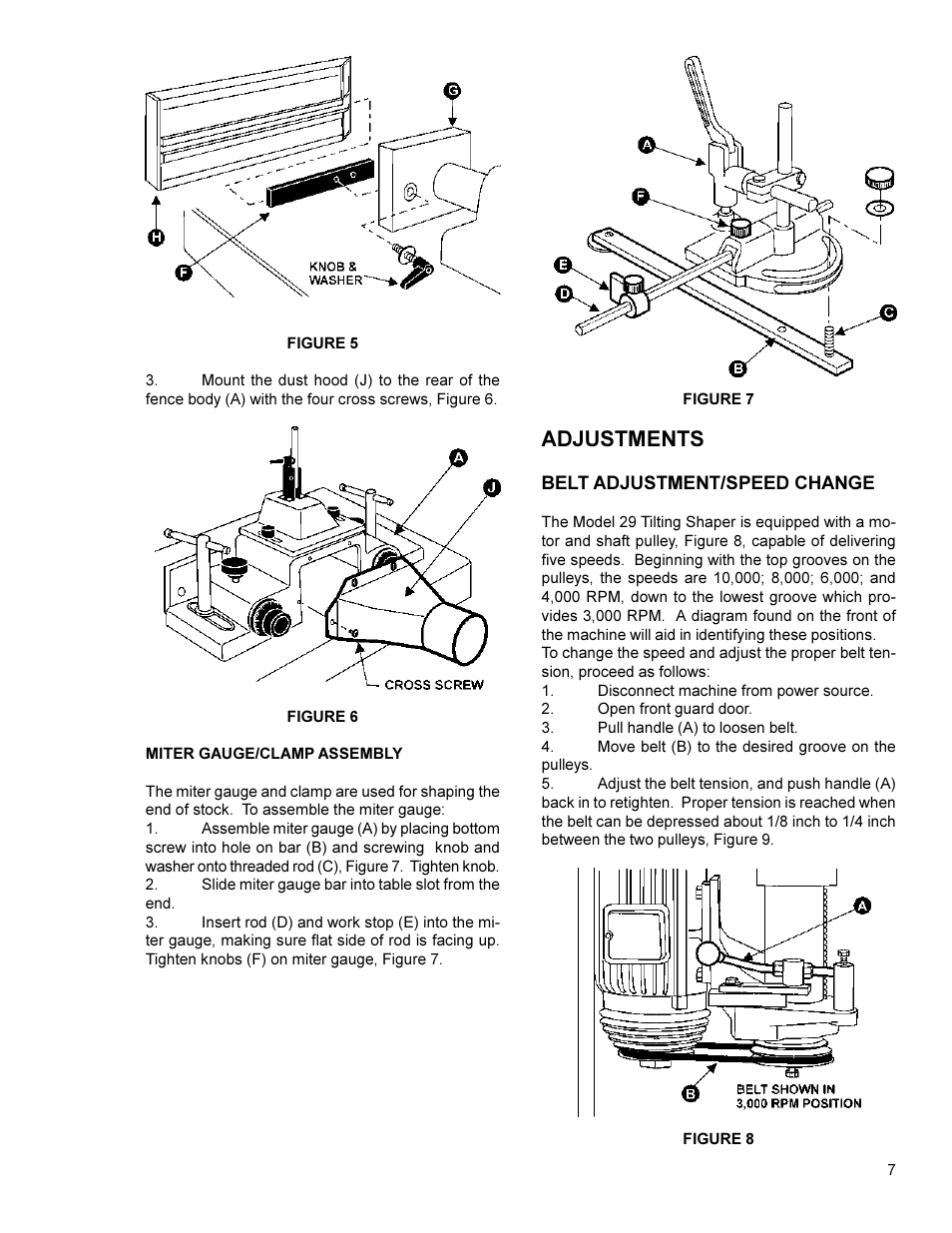 Adjustments | Powermatic 29 User Manual | Page 7 / 28