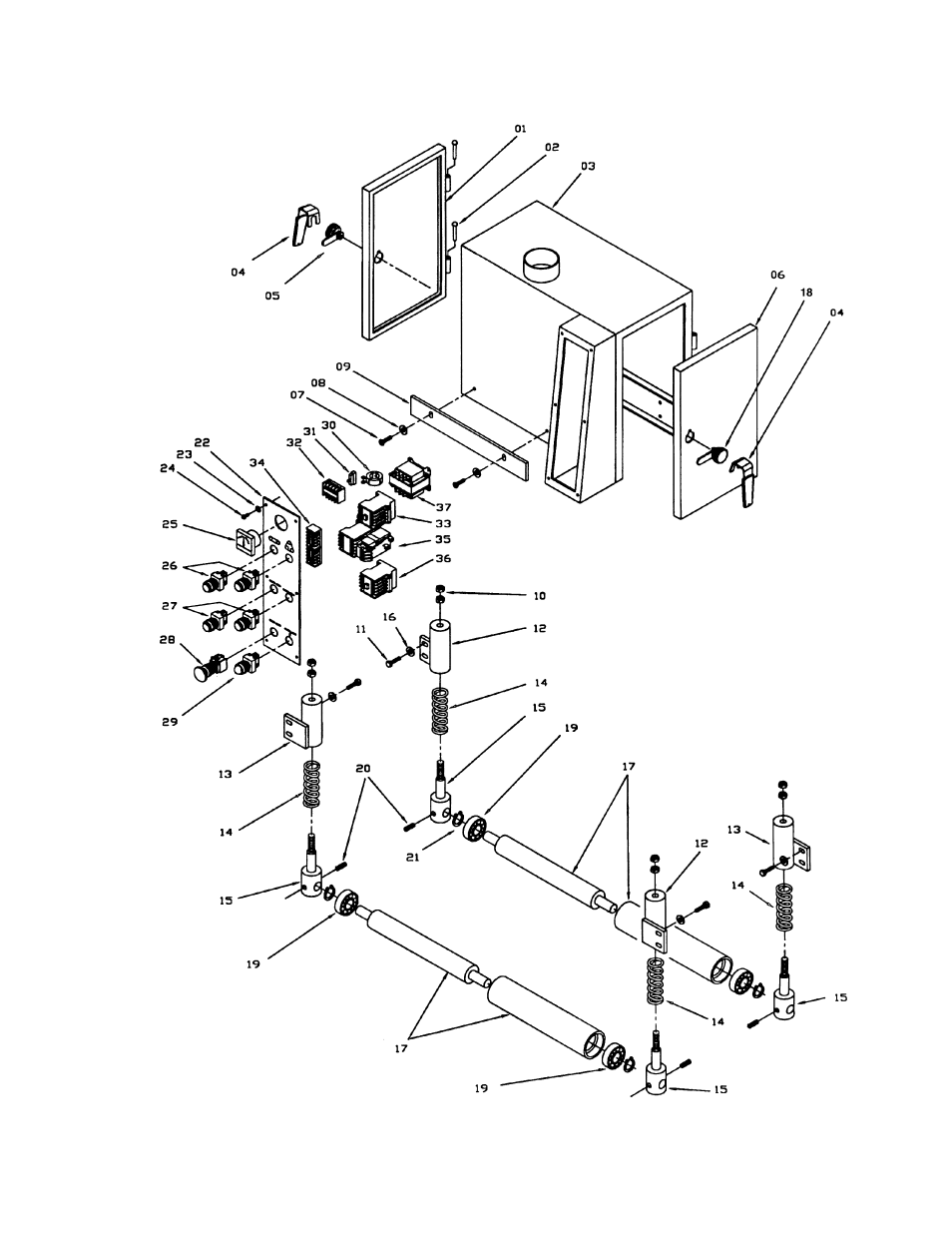 Electricity control & upper adj. roller | Powermatic 1632 User Manual | Page 15 / 28