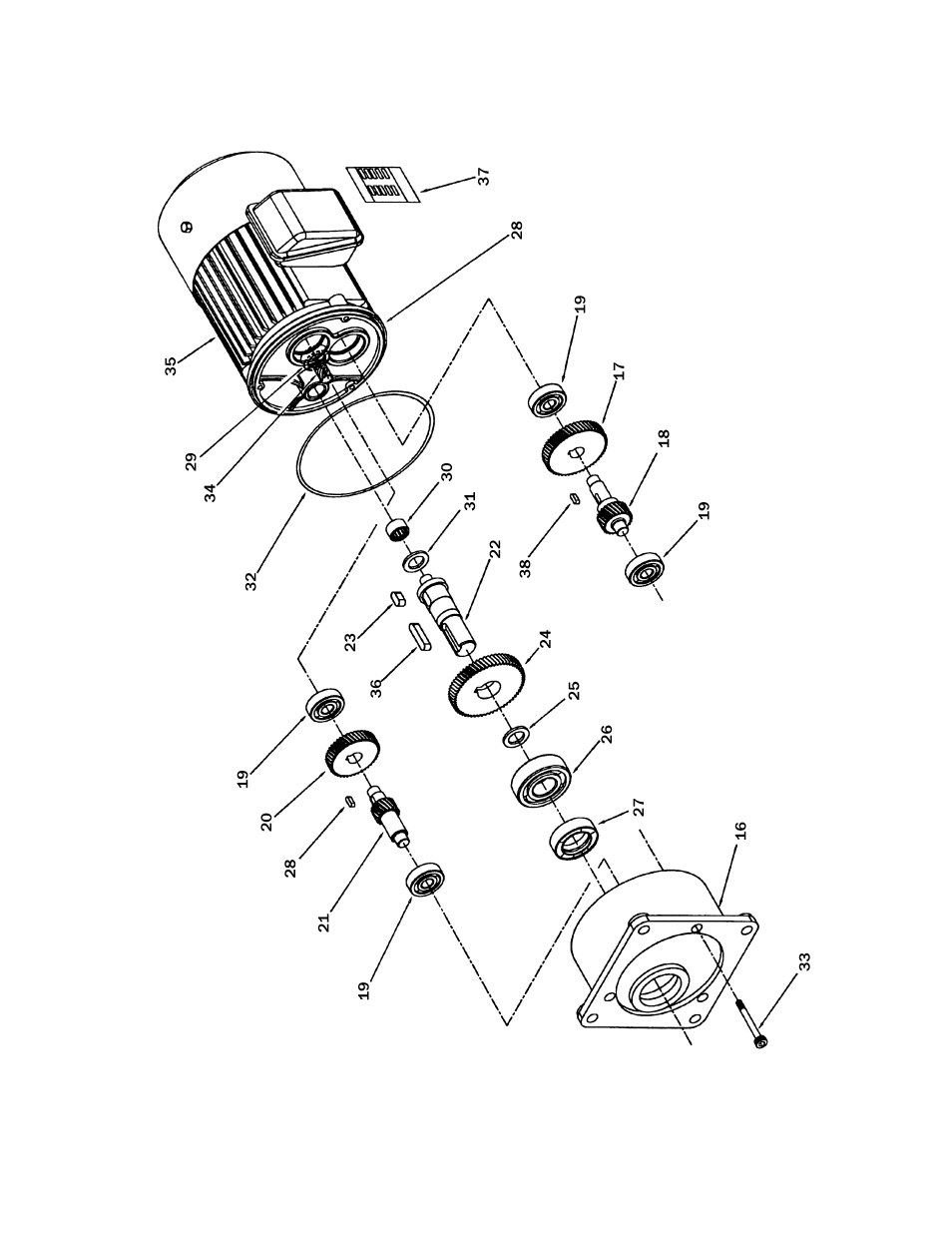 Reduction motor | Powermatic 1632 User Manual | Page 25 / 28