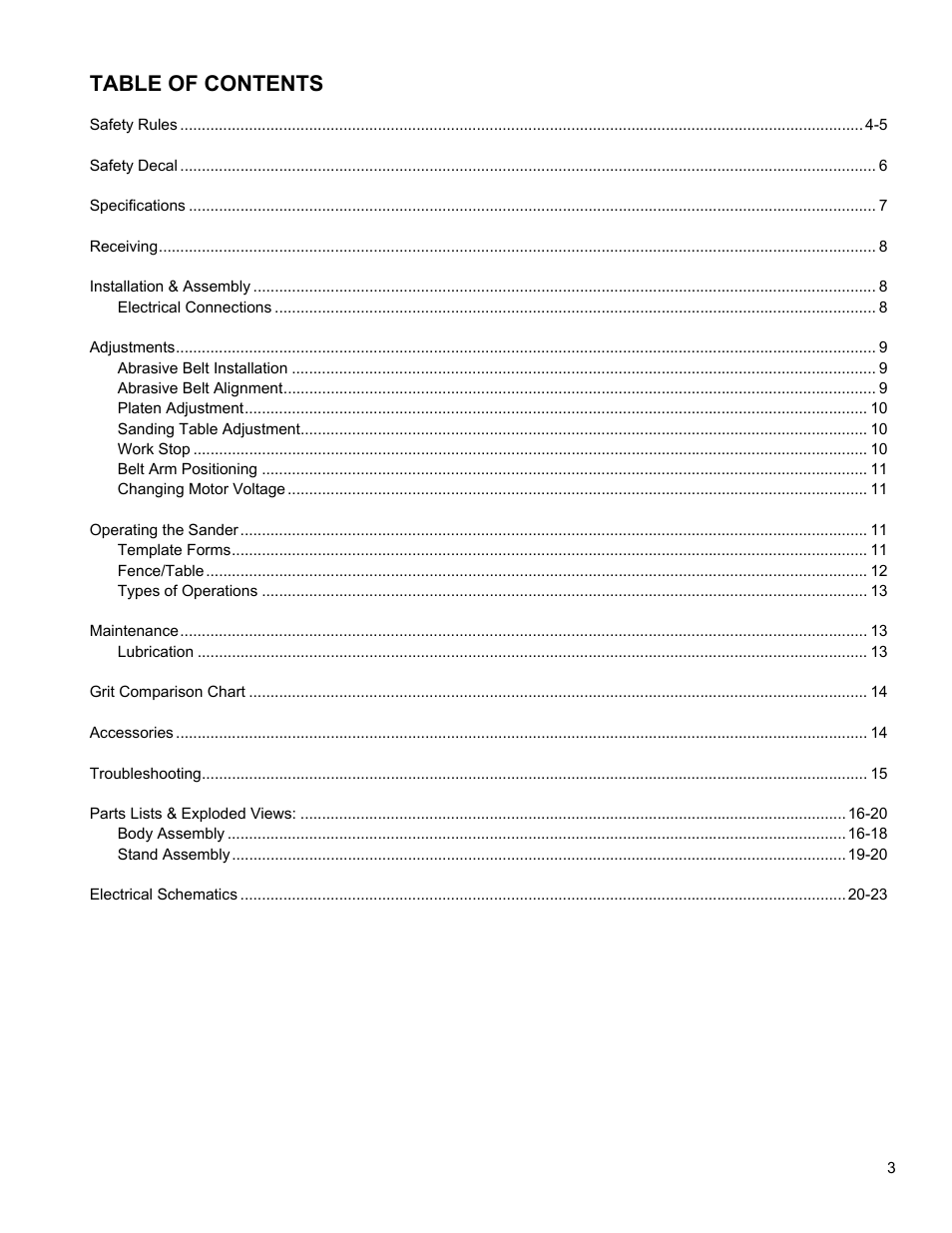 Powermatic 31A User Manual | Page 3 / 28