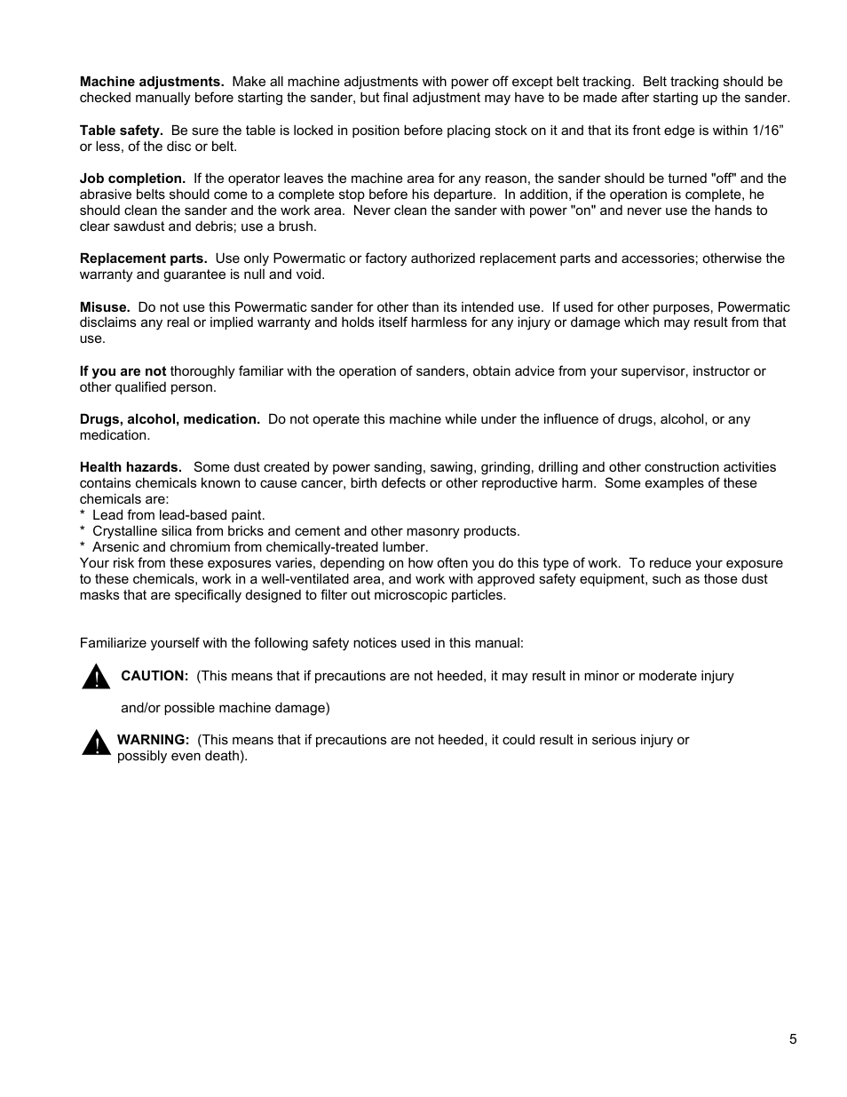 Powermatic 31A User Manual | Page 5 / 28