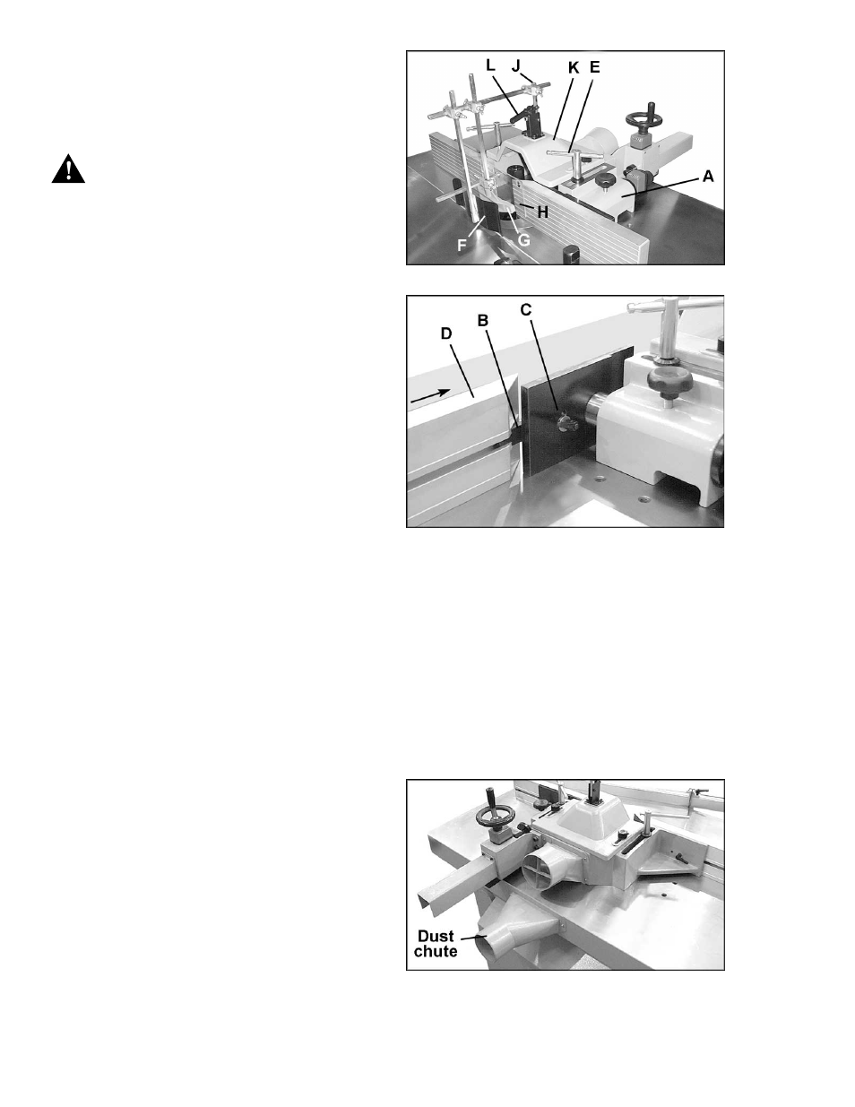 Fence assembly, Guard assembly, Dust chute | Powermatic TS29 User Manual | Page 12 / 40