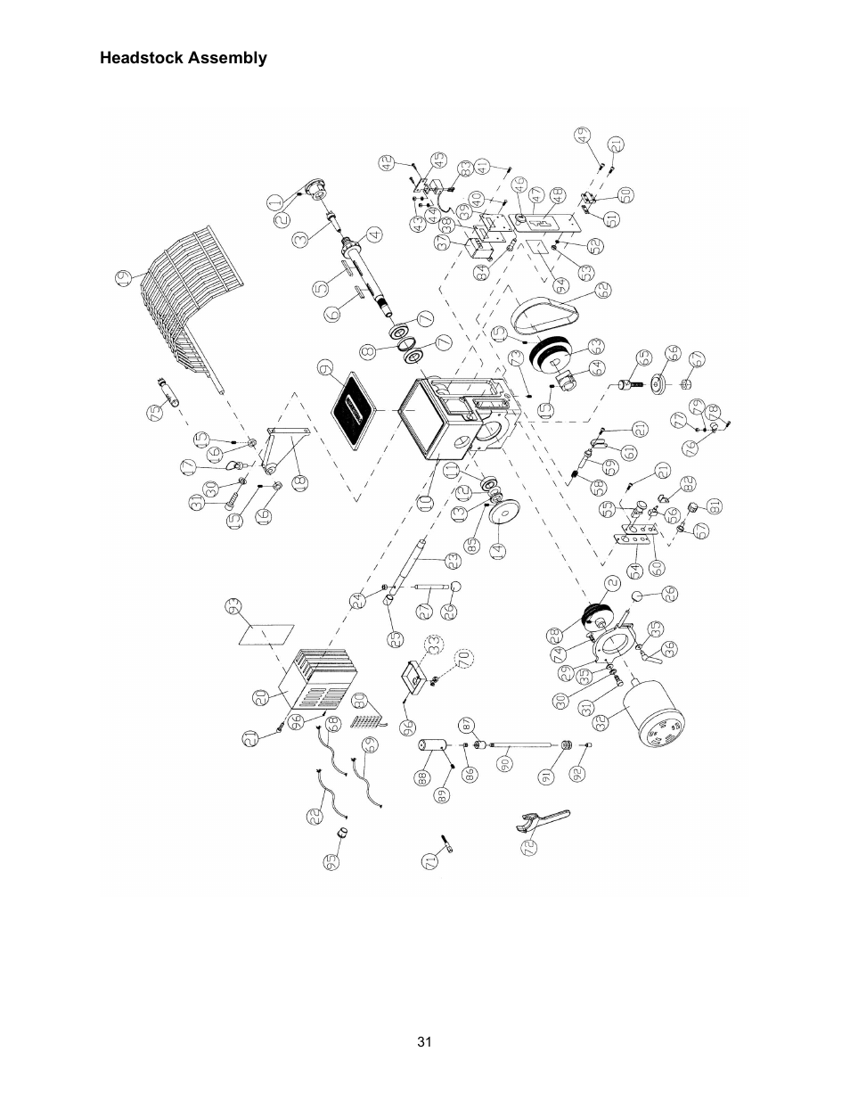 Headstock assembly | Powermatic 3520B User Manual | Page 31 / 44