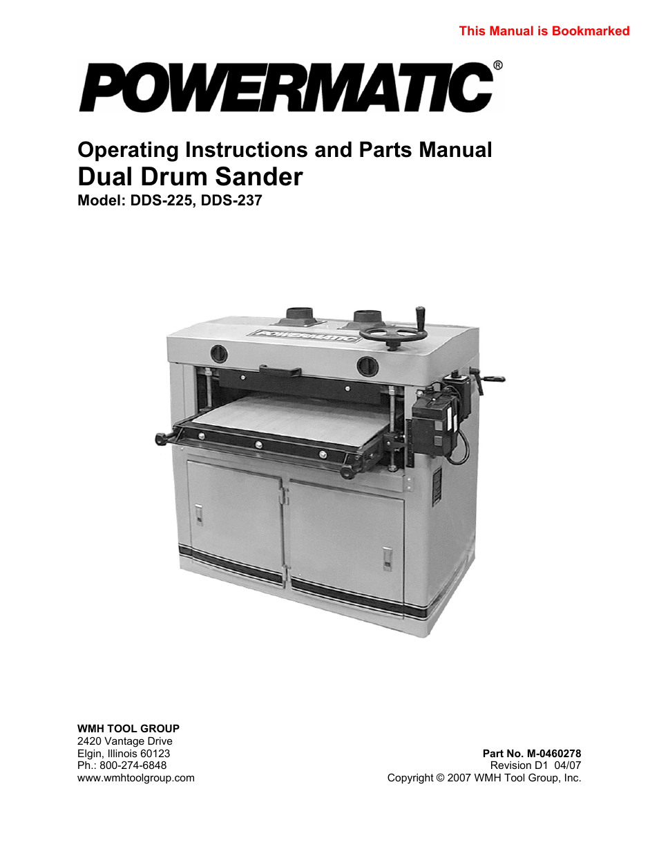 Powermatic DDS-237 User Manual | 44 pages