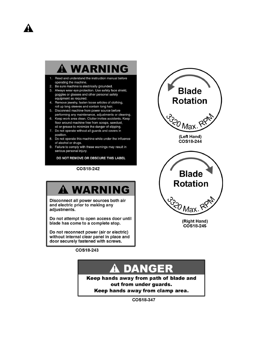 Powermatic COS18 User Manual | Page 6 / 40