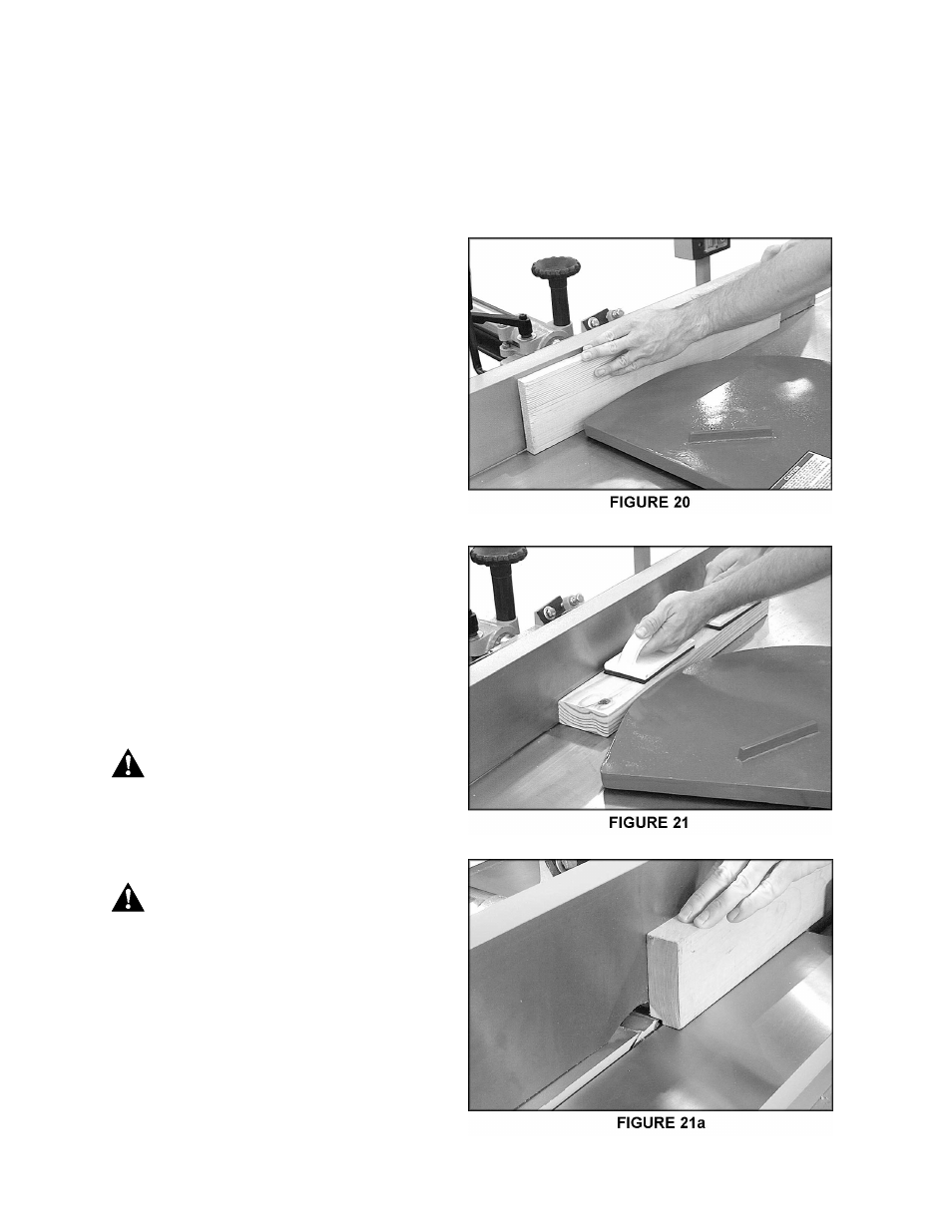 Hand placement, Edge jointing, Surfacing | Rabbeting | Powermatic PJ1696 User Manual | Page 15 / 40