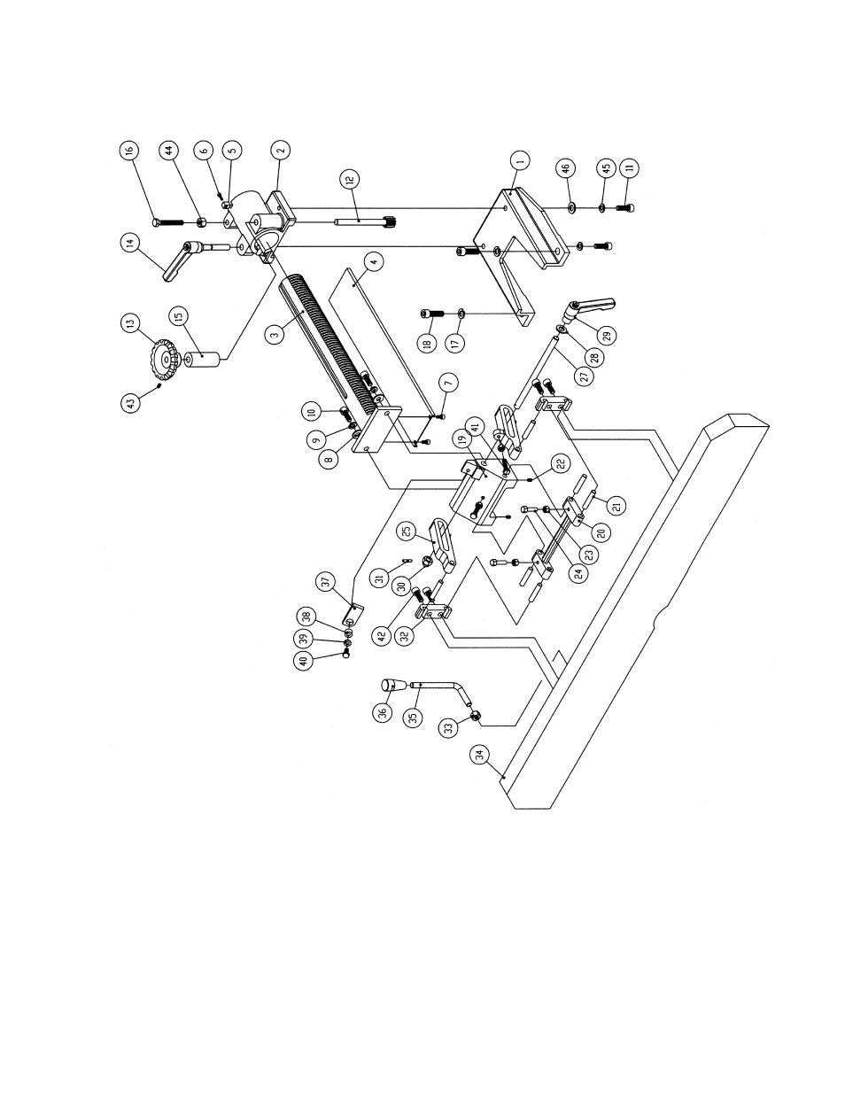 Fence assembly | Powermatic PJ1696 User Manual | Page 23 / 40