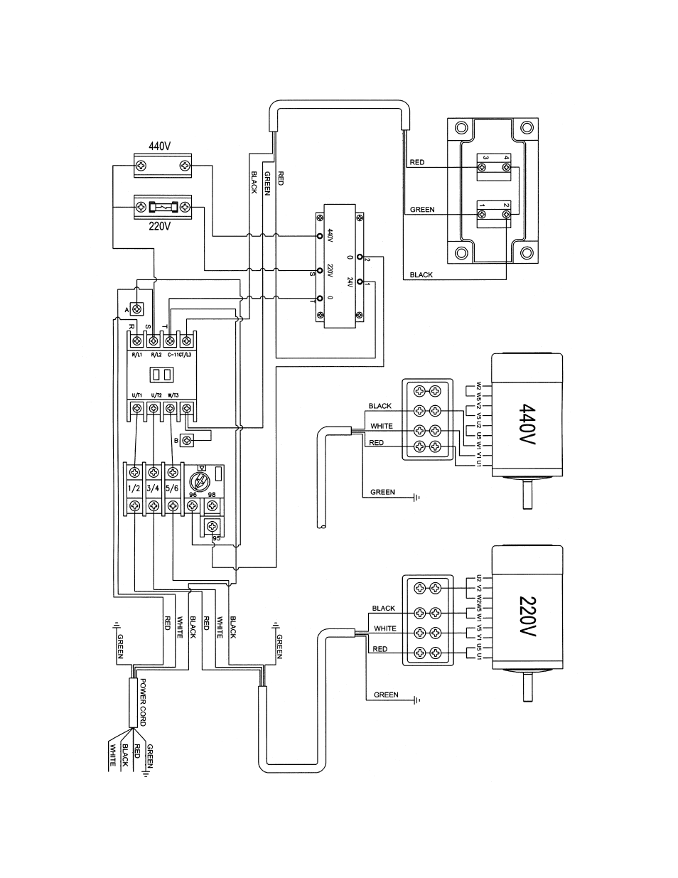 Electrical schematic, Electrical schematic (pj1696 jointer) | Powermatic PJ1696 User Manual | Page 36 / 40