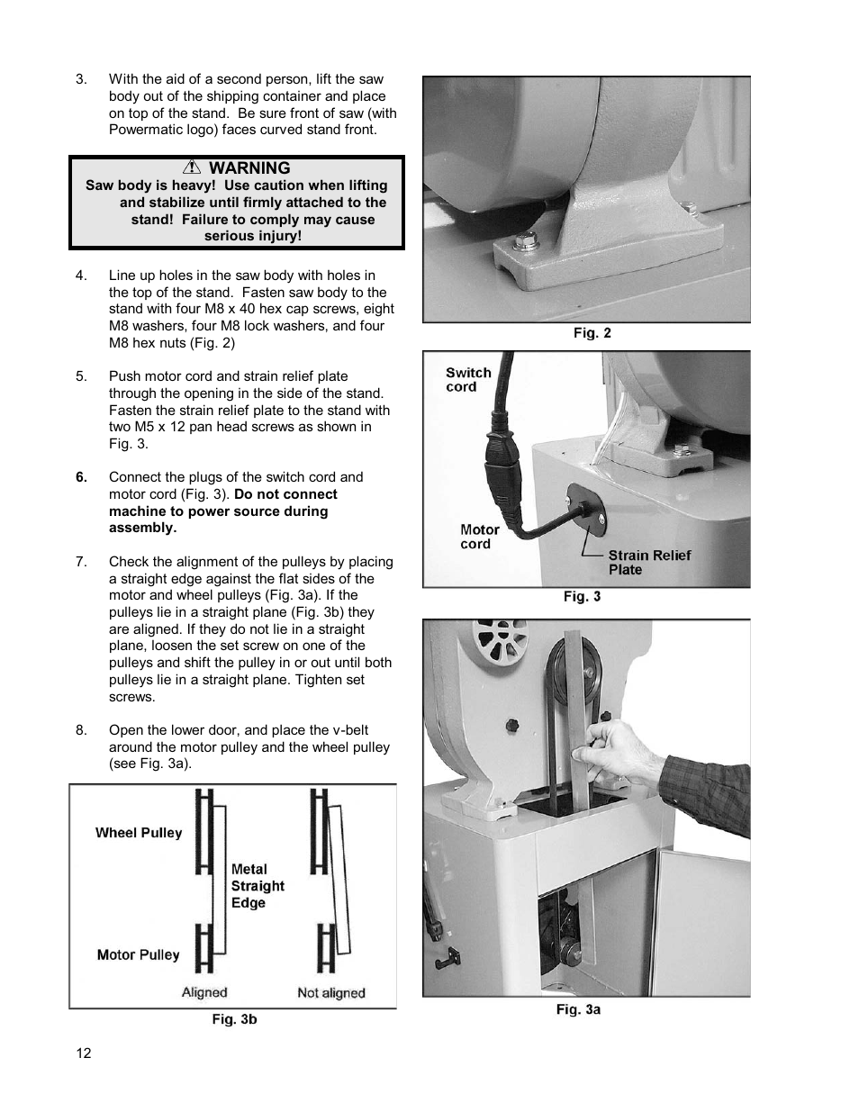 Powermatic WMH TOOL GROUP PWBS14 User Manual | Page 12 / 40