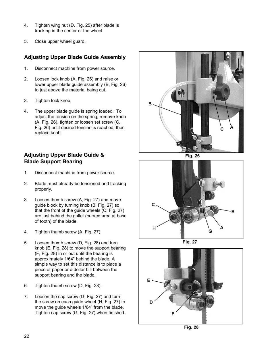 Powermatic WMH TOOL GROUP PWBS14 User Manual | Page 22 / 40