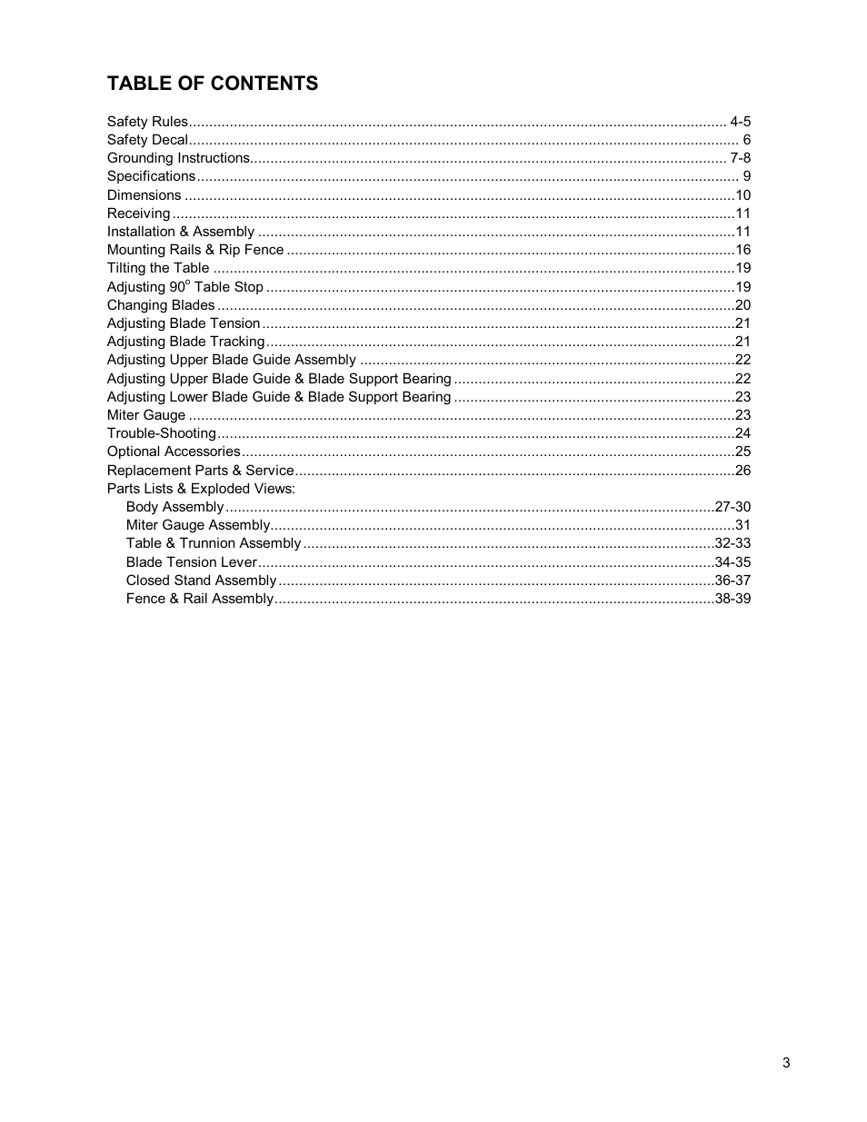 Powermatic WMH TOOL GROUP PWBS14 User Manual | Page 3 / 40