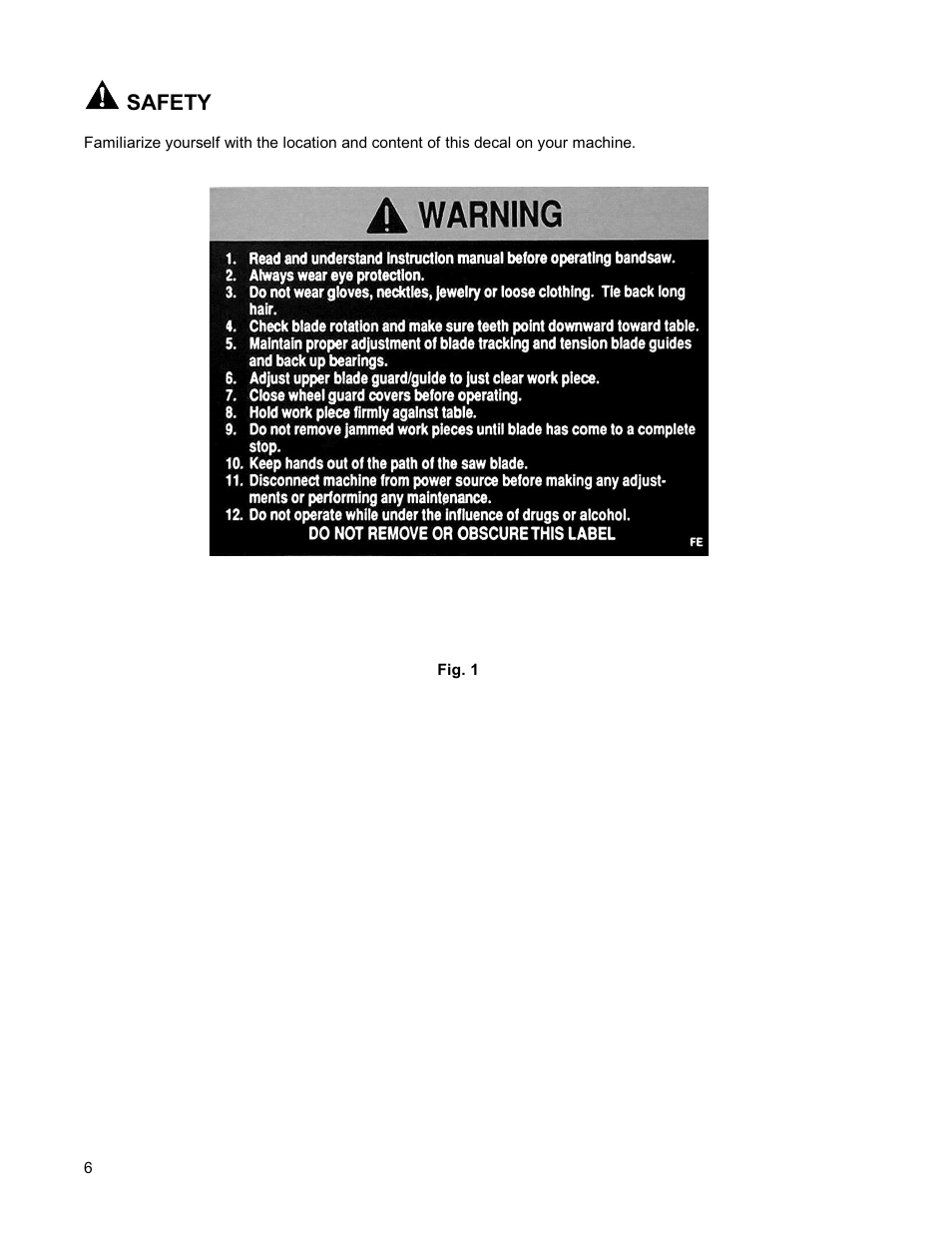 Powermatic WMH TOOL GROUP PWBS14 User Manual | Page 6 / 40