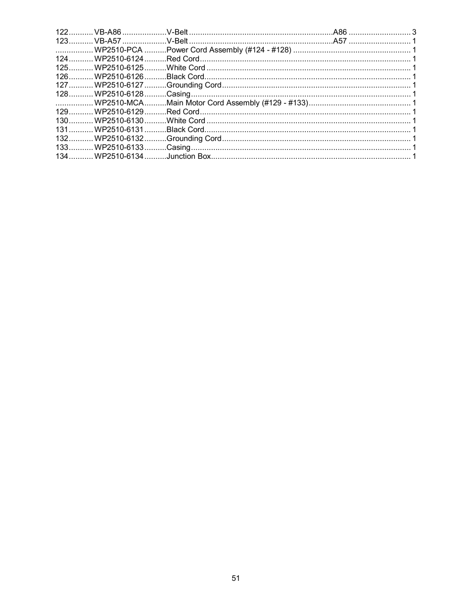 Powermatic WP2510 User Manual | Page 51 / 56