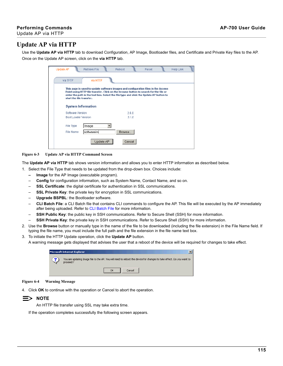 Update ap via http | Proxim ORiNOCO AP-700 User Manual | Page 115 / 242