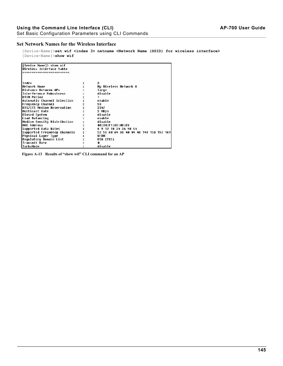 Set network names for the wireless interface | Proxim ORiNOCO AP-700 User Manual | Page 145 / 242