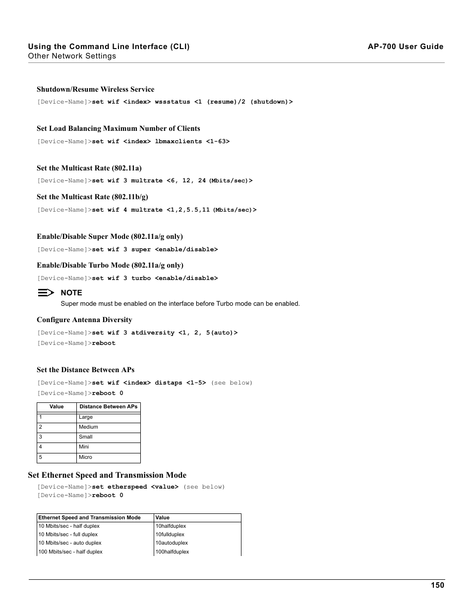 Set ethernet speed and transmission mode, Set ethernet speed and, Transmission mode | Proxim ORiNOCO AP-700 User Manual | Page 150 / 242