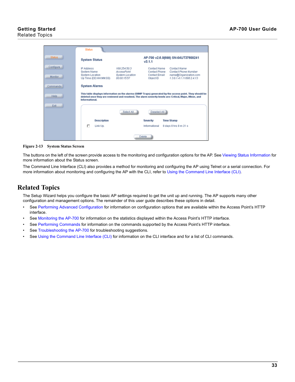 Related topics | Proxim ORiNOCO AP-700 User Manual | Page 33 / 242