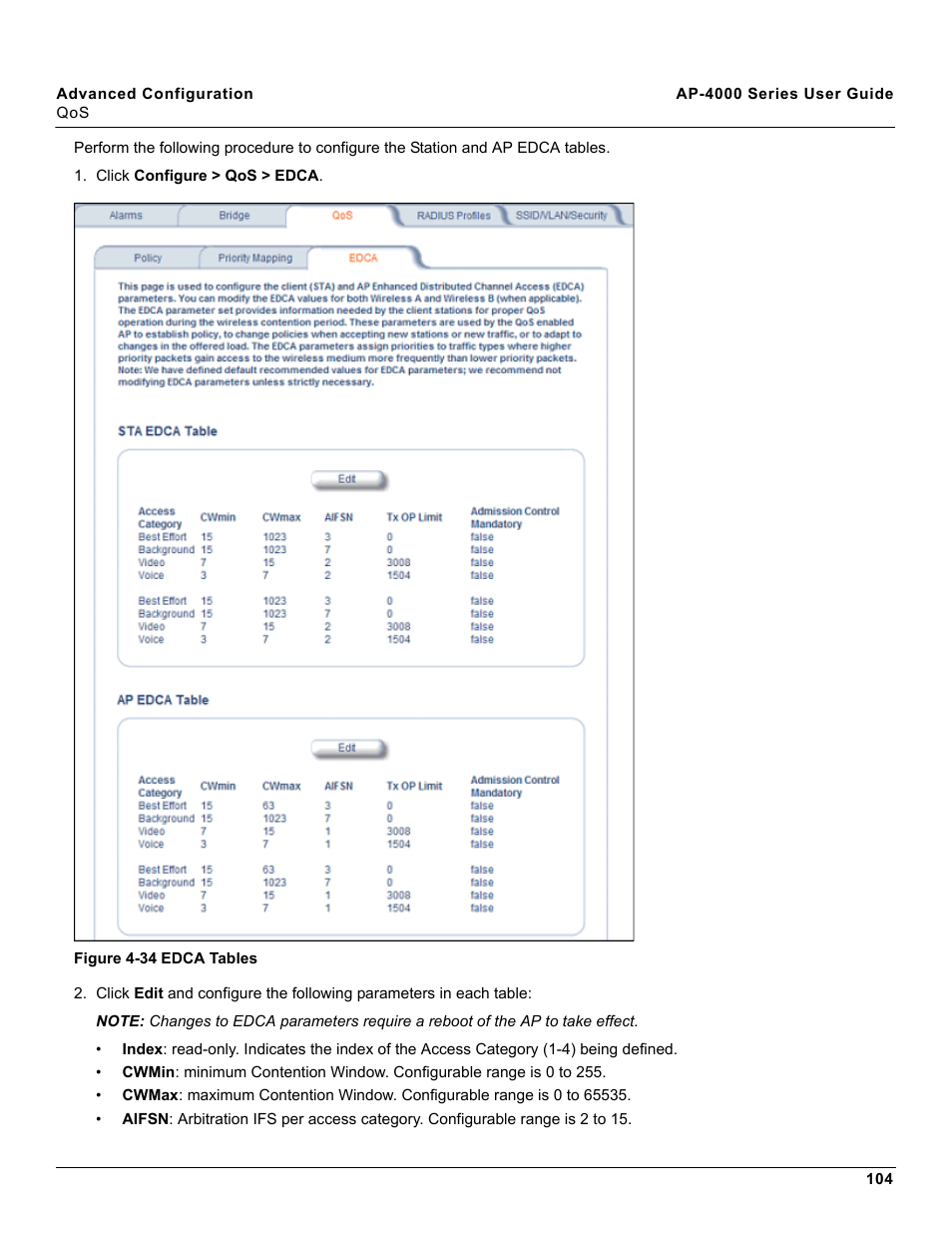 Proxim AP-4000 User Manual | Page 104 / 235