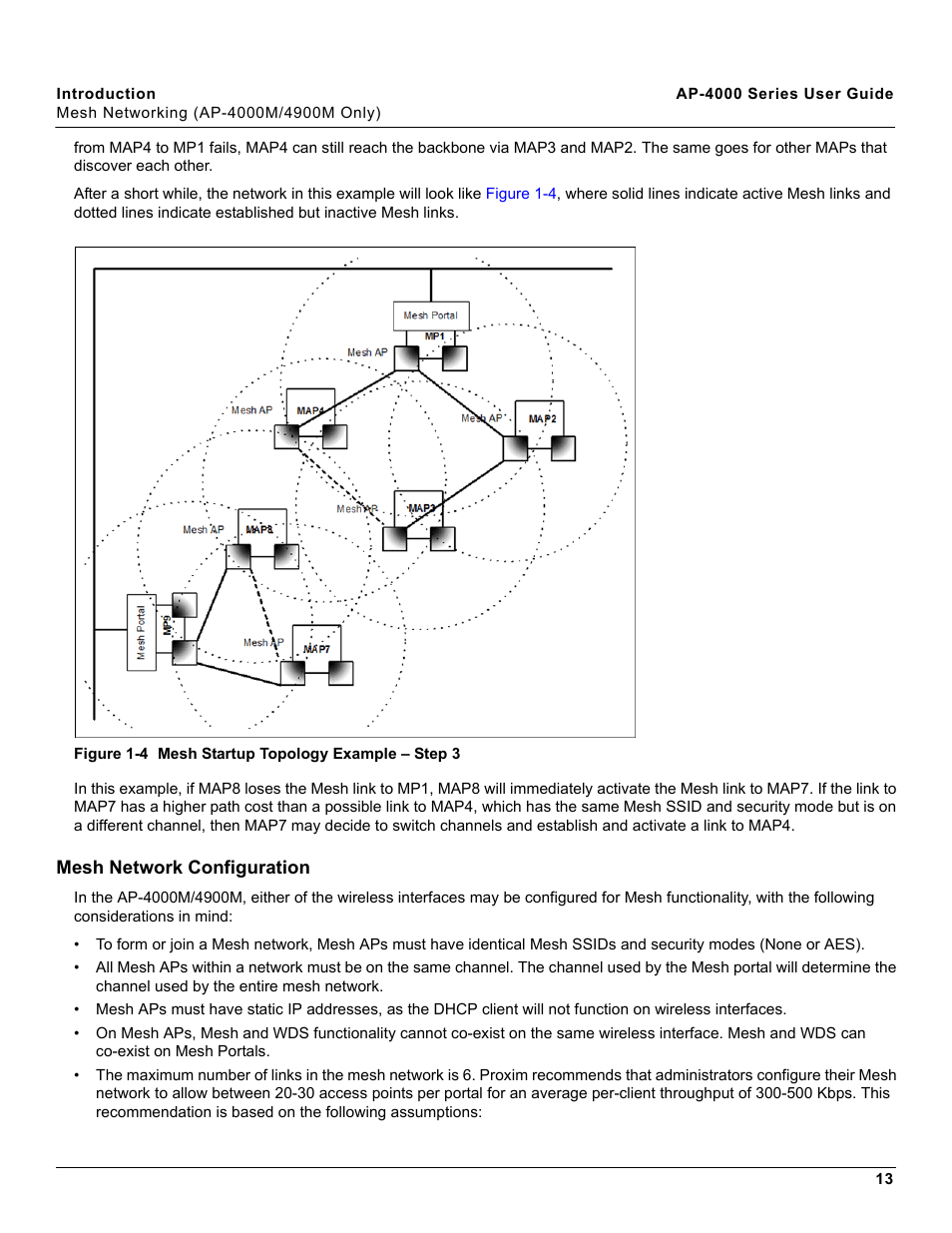 Mesh network configuration | Proxim AP-4000 User Manual | Page 13 / 235