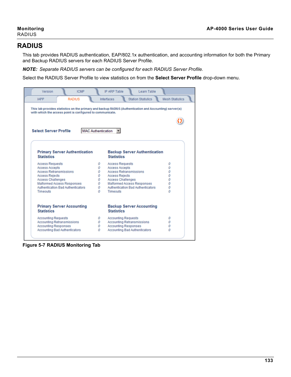 Radius | Proxim AP-4000 User Manual | Page 133 / 235