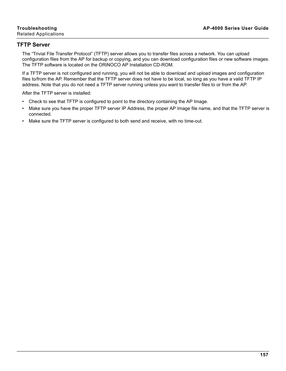 Tftp server | Proxim AP-4000 User Manual | Page 157 / 235