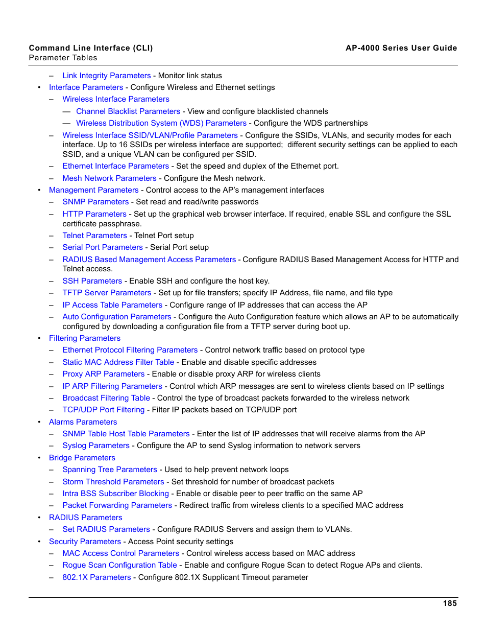 Proxim AP-4000 User Manual | Page 185 / 235