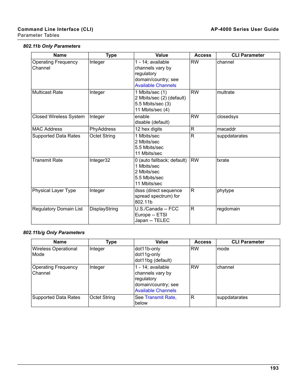Proxim AP-4000 User Manual | Page 193 / 235